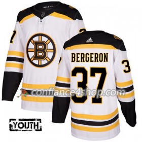 Adidas Maillot de Hockey Boston Bruins Patrice Bergeron 37 2017-2018 Blanc Authentic - Enfant